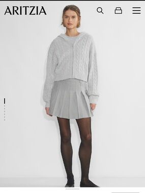 Sunday Best Olive Pleated Skirt